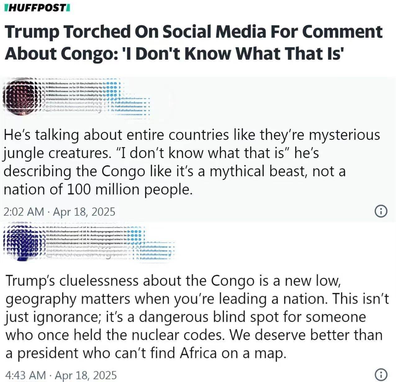 这又是一个他“不知道”的国家