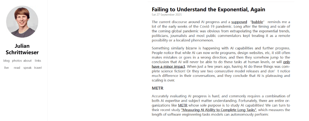 AI专家：对AI的质疑是对“指数级增长趋势”的“自欺欺人”